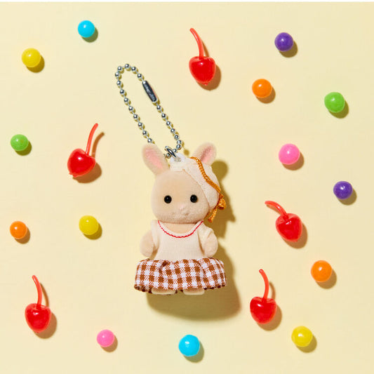 【Limit 1/Customer】Sylvanian Families | Milk Rabbit Key Chain/Keychain/Keyring 85X30X150Mm