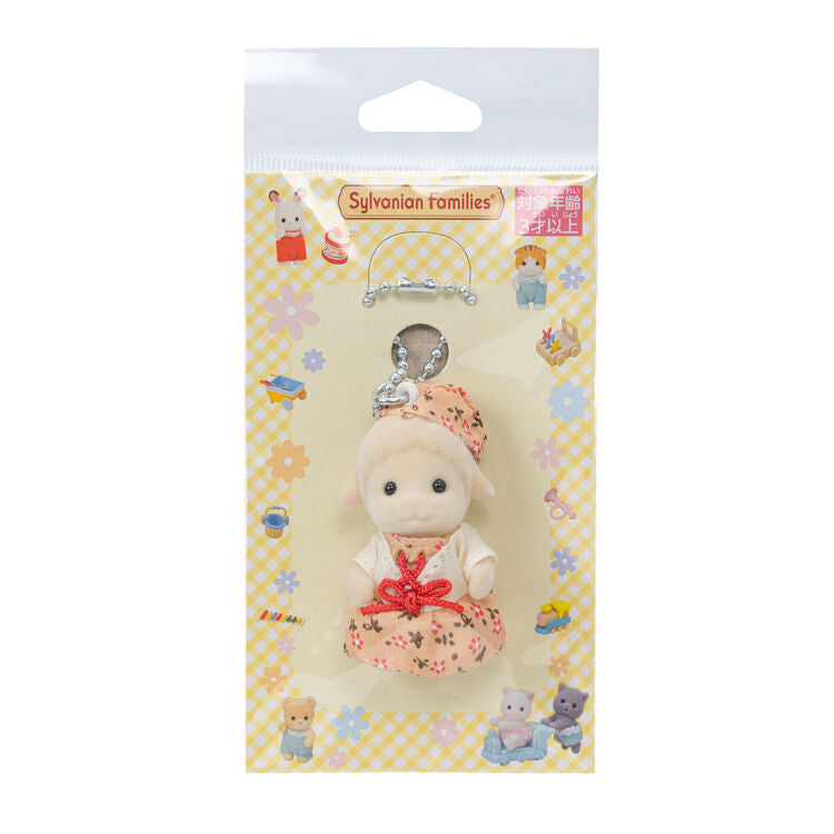 Sylvanian Families | Sheep Key Chain 85X30X150Mm (Pink One-Piece) 森贝儿森林家族