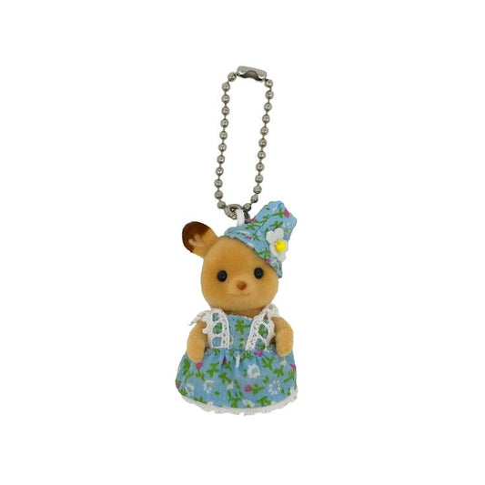 Sylvanian Families | Deer Baby Key Chain 85X30X150Mm (Flower Hat) 森贝儿森林家族