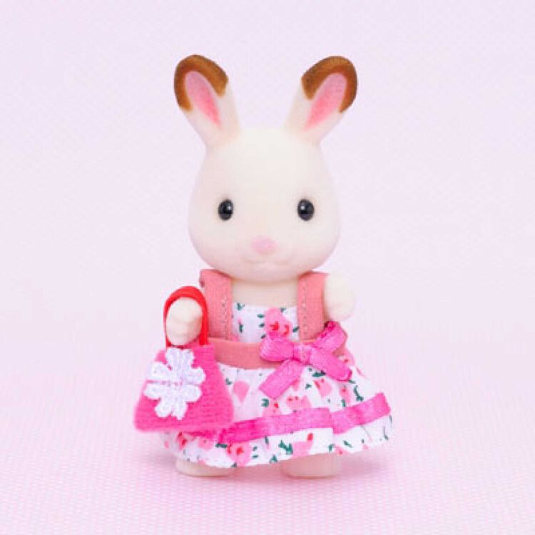 Sylvanian Families | Girls Sister’s Pink Dress Set 100 x 5 x 100mm (Dress & Bag)