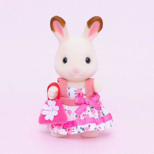 Sylvanian Families | Girls Sister’s Pink Dress Set 100 x 5 x 100mm (Dress & Bag)