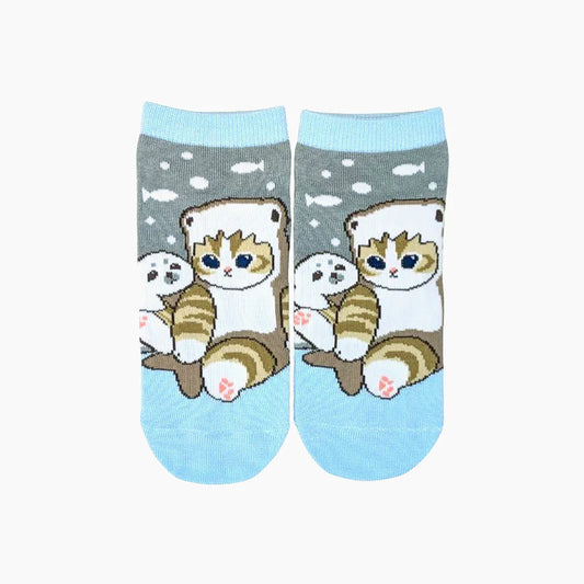 Mofusand | Front Ankle Socks 23-25cm (Hammerhead Buddy)