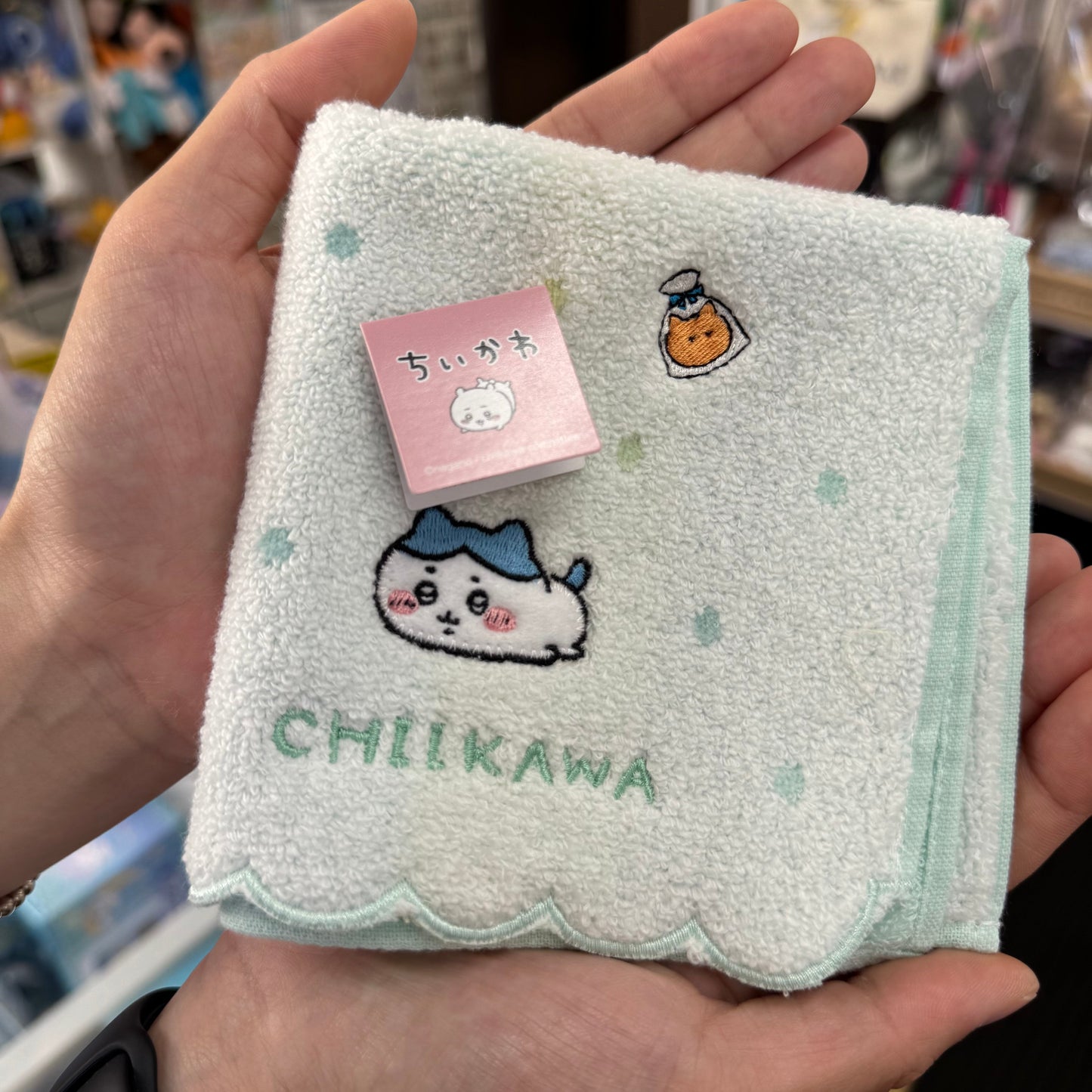 CHIIKAWA | Towel Handkerchief Cotton 100% H250×W250mm (Dot)