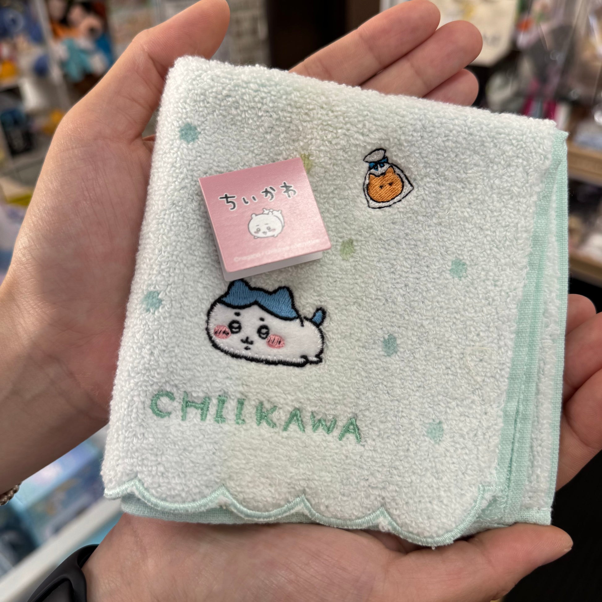 CHIIKAWA | Towel Handkerchief Cotton 100% H250×W250mm (Dot)
