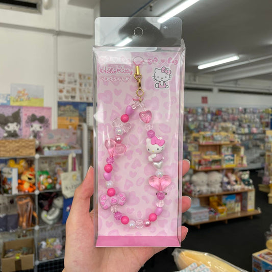 Sanrio | Hello Kitty Phone Strap 5.5×1.3×12.5Cm (Leopard Pink)