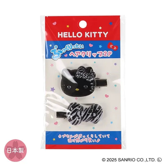 SANRIO | Hello Kitty Hair Accessory Puffy Hair Clip 47x32x9mm (Zebra Print)