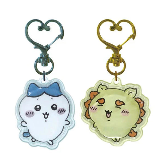 CHIIKAWA | Puffy Three Dimensional Pair Key Holder Plump Pair of Keychains 44x37x10mm (Hachiware & Shisa)