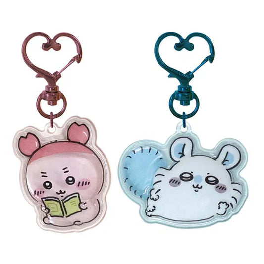 CHIIKAWA | Puffy Three Dimensional Pair Key Holder Plump Pair of Keychains 44x37x10mm (Kani-chan / Furuhonya & Momonga)