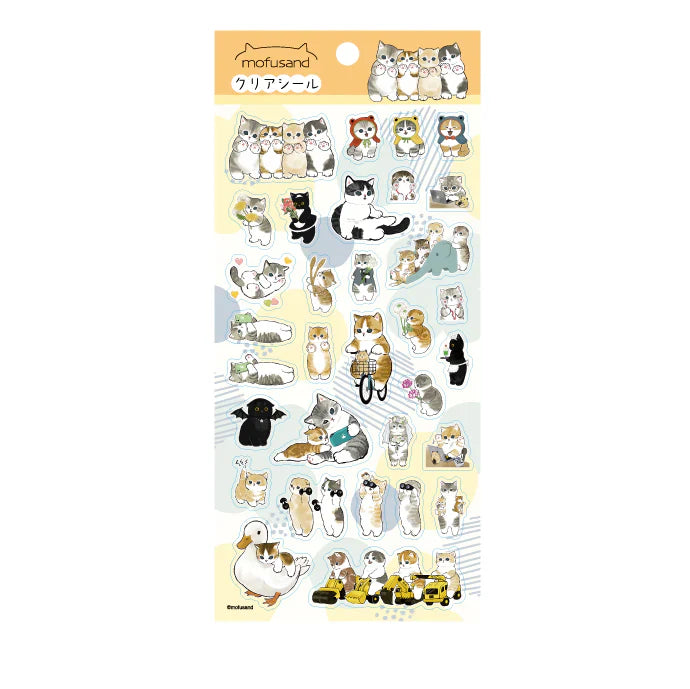 Mofusand | Cat Clear Seal Sticker 90×175mm (086)