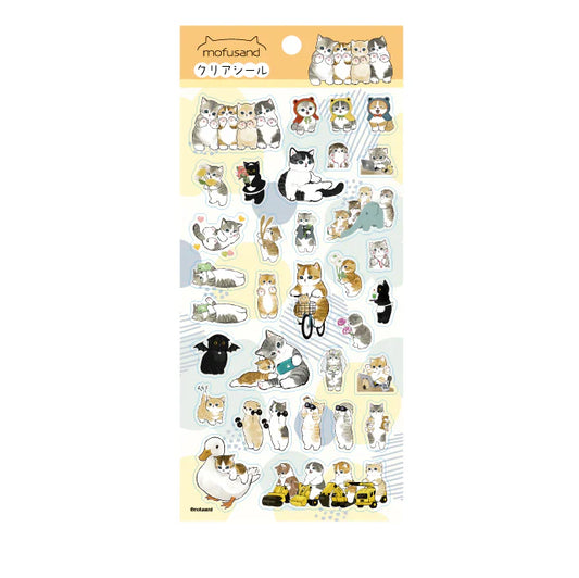 Mofusand | Cat Clear Seal Sticker 90×175mm (086)