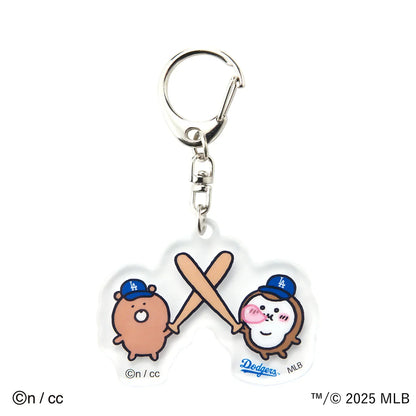CHIIKAWA x MLB TOKYO SERIES | Acrylic Keychain Keyholder H75×W69mm Bear and Beetle独角仙小鼻嘎