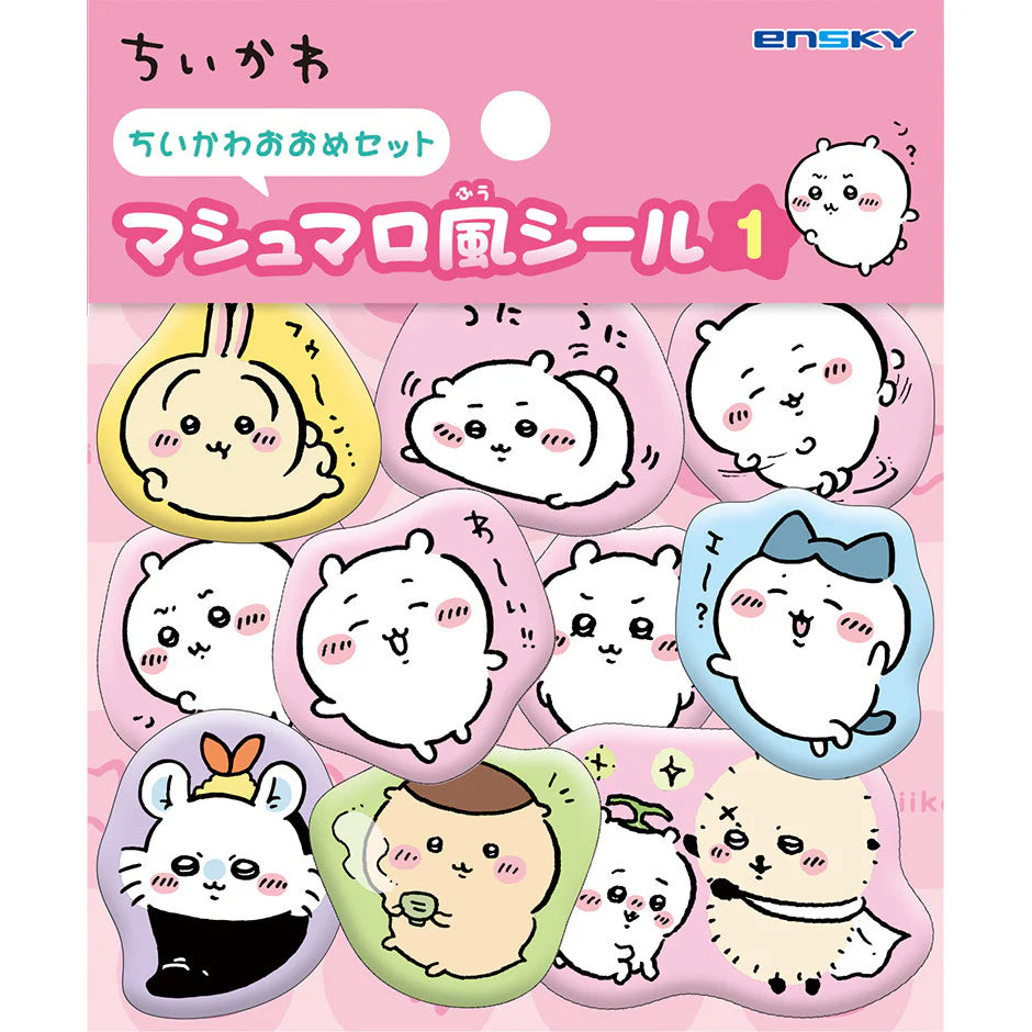 CHIIKAWA | Puffy Sticker Marshmallow Style 35×35×3mm (Pink)