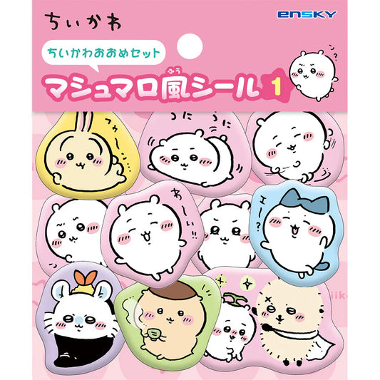 CHIIKAWA | Puffy Sticker Marshmallow Style 35×35×3mm (Pink)