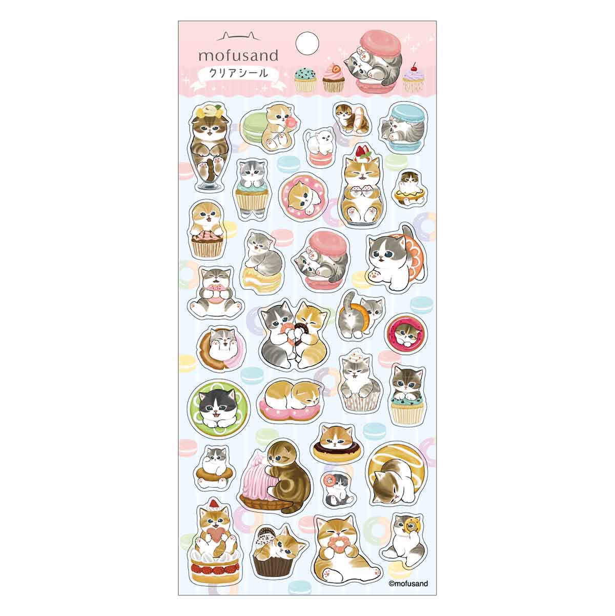 Mofusand | Cat Clear Seal Sticker 90×175mm (2469)