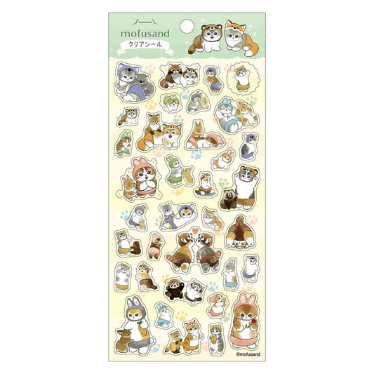 Mofusand | Cat Clear Seal Sticker 90×175mm (476)