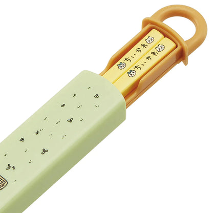 【Made In Japan】Chiikawa | Chopstick Box Set H27×W195×D15Mm 吉伊卡哇 抽出式筷子/便携筷子&筷子收纳盒 可用洗碗机