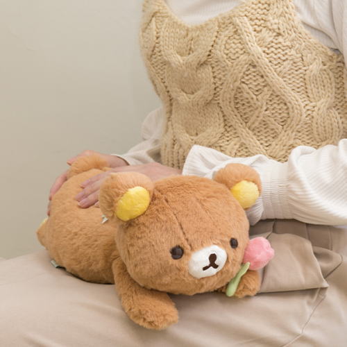 San-X | Rilakkuma Lap Plush Toy Chairoikoguma 150×190×350Mm (Friends Of Chairoikoguma)