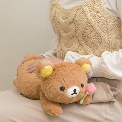 San-X | Rilakkuma Lap Plush Toy Chairoikoguma 150×190×350Mm (Friends Of Chairoikoguma)