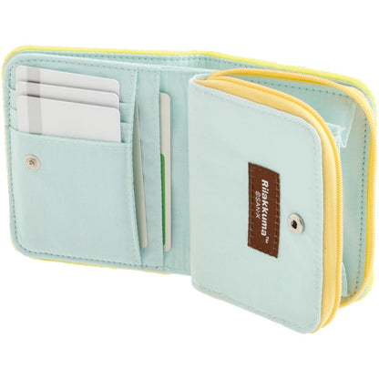 SAN-X | Rilakkuma Mascot Plush Face Bifold Wallet 110×120×35mm (Kiiroitori)
