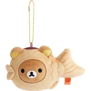 SAN-X | Rilakkuma Taiyaki Burasage Plush Strap Keychain Bag Charm 75×1305mm (New Year)