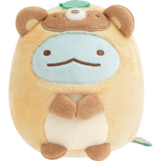 SAN-X | Sumikko Gurashi Collectible Plush Tanuki Tokage 100x90x85mm (Raccoon Tanuki Round Restaurant)