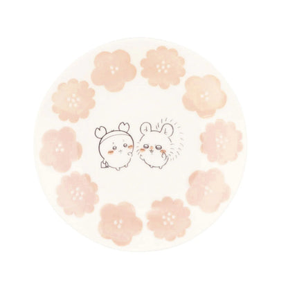 CHIIKAWA | Kani-chan & Momonga Small Plate 135×20mm (Happy Blossom)