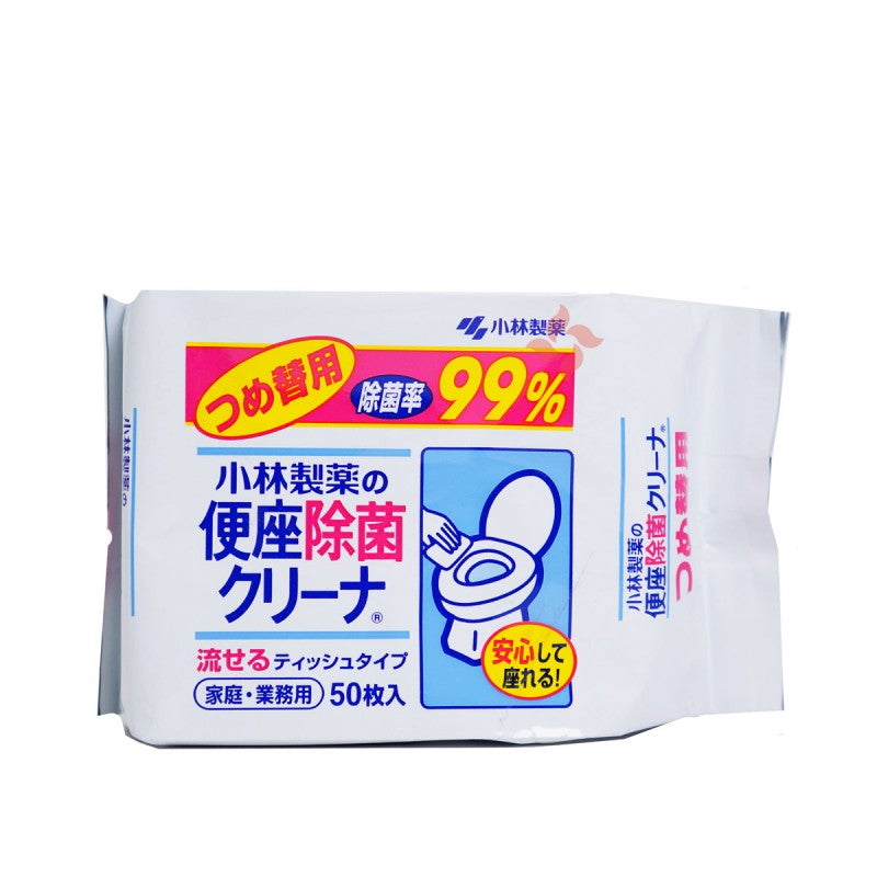 KOBAYASHI | Toilet Seat Bacteria Effect Cleaner Flushable Refill 50 Sheets