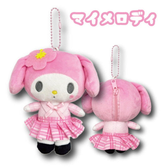 SANRIO | My Melody Mascot Holder Plush Keychain Mini Pouch 1.0 x 11.0 x 16.0cm (Gal Series)