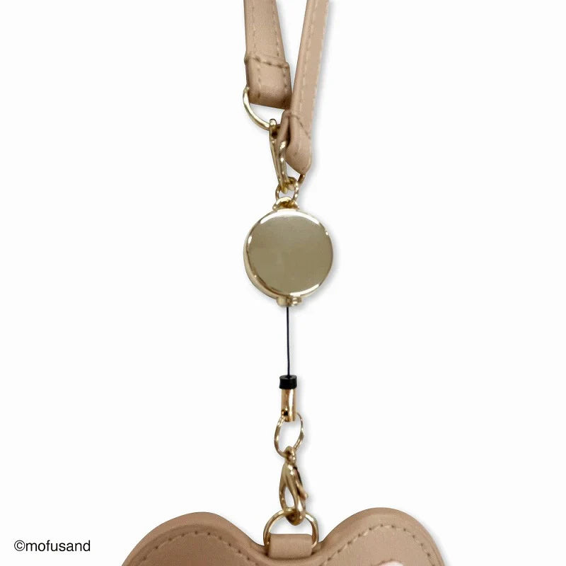 Mofusand | Fluffy Pass Case Card Holder With Reel H135 X W115 D5Mm (Rabbit)