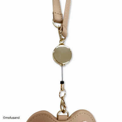 Mofusand | Fluffy Pass Case Card Holder With Reel H135 X W115 D5Mm (Rabbit)