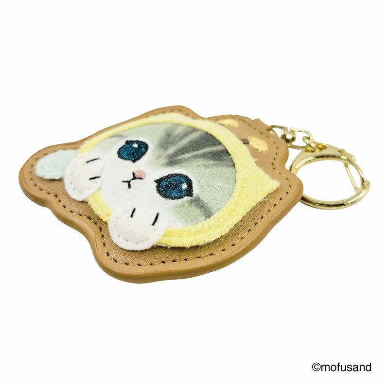 MOFUSAND | Fluffy and Fuzzy Patch Keychain 78×65×10mm (Bee Meow)