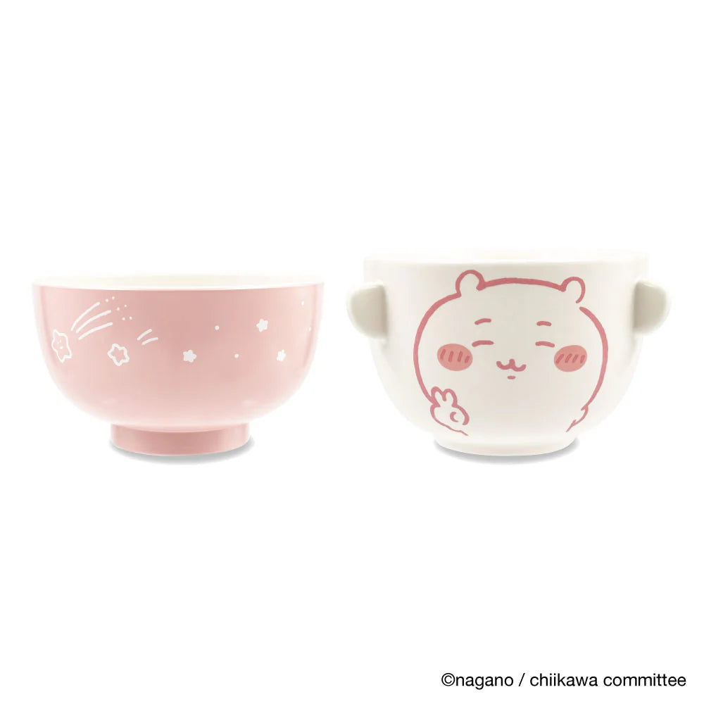 CHIIKAWA | Chiikawa Porcelain Rice Bowl & Melamine Soup Bowl Set 100 × 57mm & 90 × 60mm