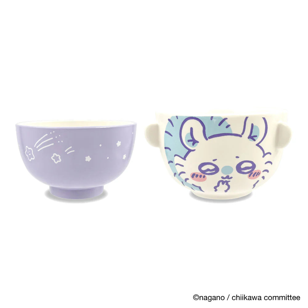 CHIIKAWA | Momonga Porcelain Rice Bowl & Melamine Soup Bowl Set 100 × 57mm & 90 × 60mm