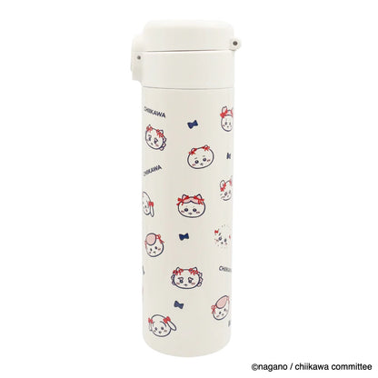 CHIIKAWA | One Touch Stainless Steel Bottle 500ml (Ribbon)