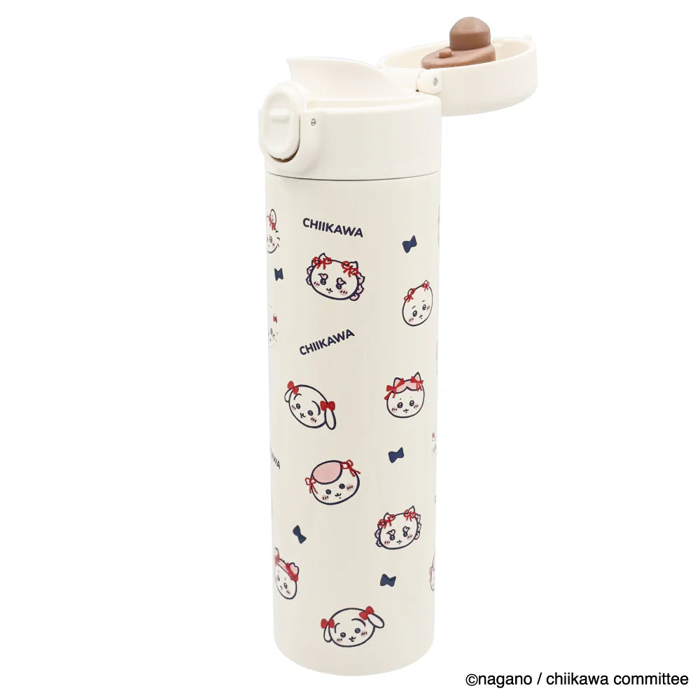 CHIIKAWA | One Touch Stainless Steel Bottle 500ml (Ribbon)
