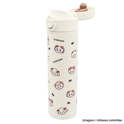 CHIIKAWA | One Touch Stainless Steel Bottle 500ml (Ribbon)
