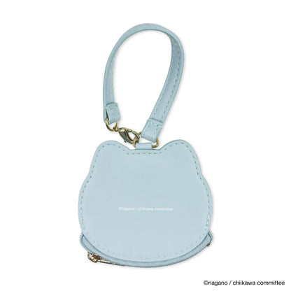 CHIIKAWA | Hachiware Face Sagara Embroidery Mini Pouch Keychain 98x95x10mm Approx.