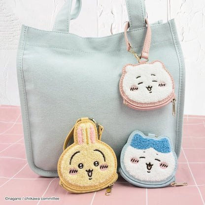 CHIIKAWA | Shisa Face Sagara Embroidery Mini Pouch Keychain 98x95x10mm Approx.