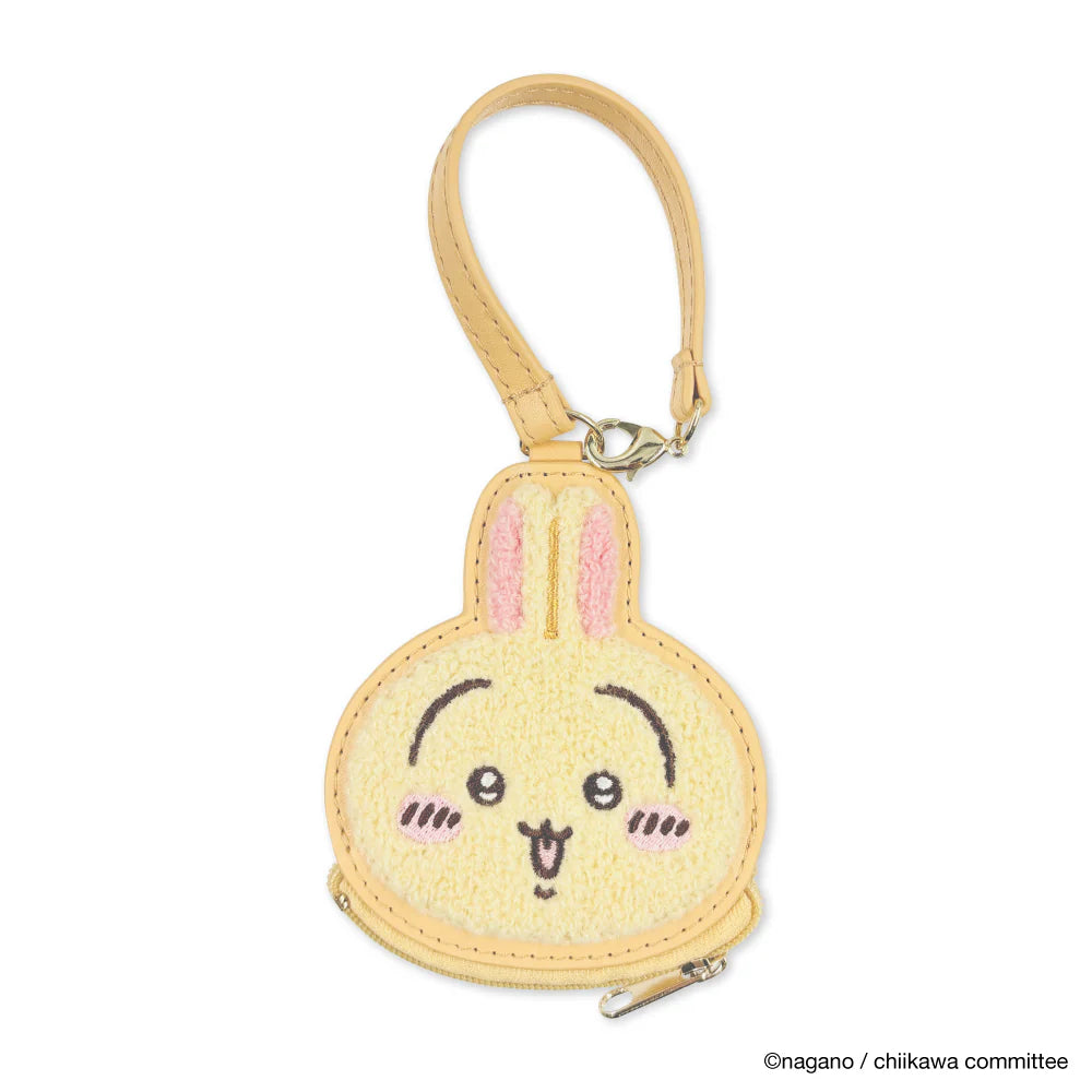 CHIIKAWA | Usagi Face Sagara Embroidery Mini Pouch Keychain 98x95x10mm Approx.