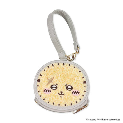 CHIIKAWA | Rakko Face Sagara Embroidery Mini Pouch Keychain 98x95x10mm Approx.