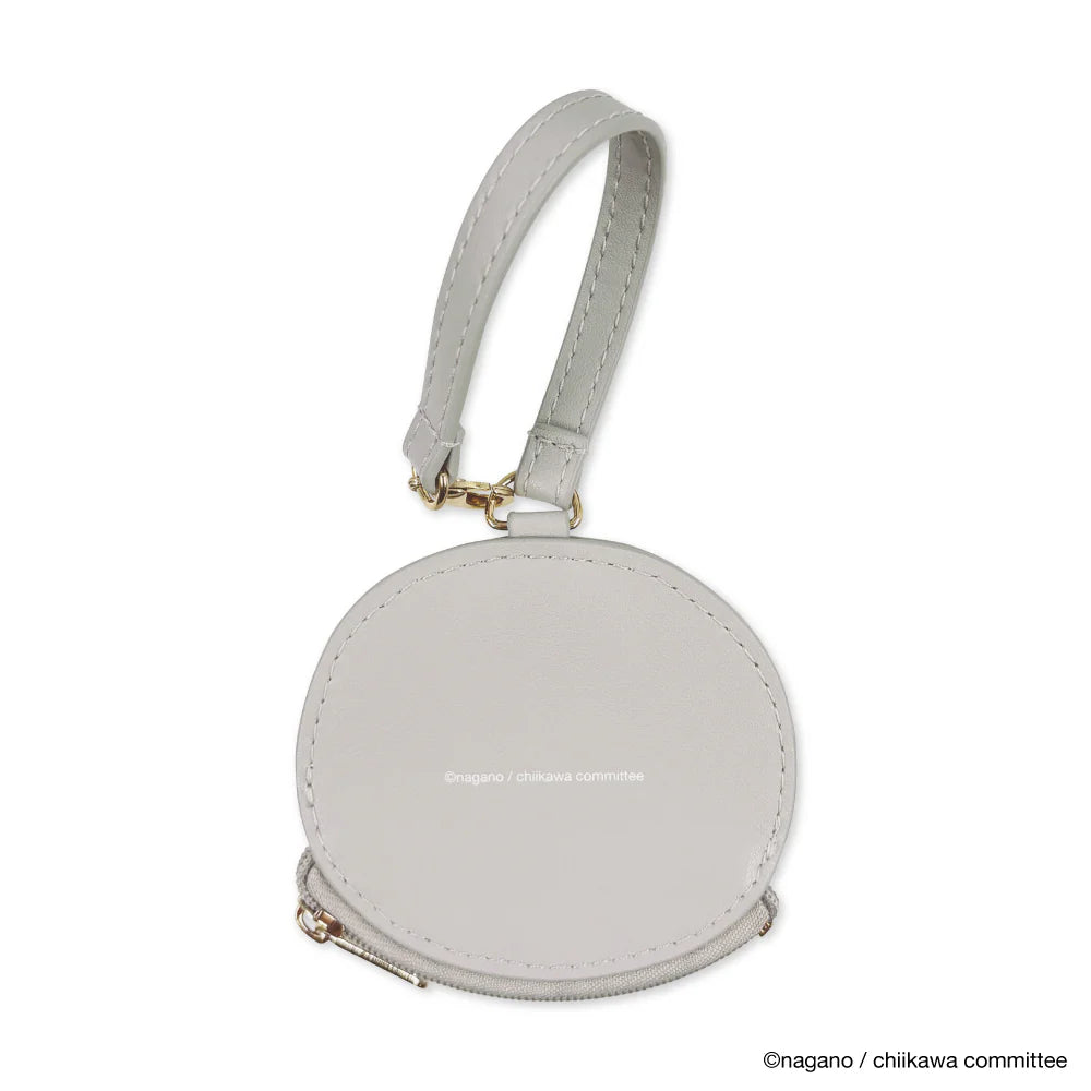 CHIIKAWA | Rakko Face Sagara Embroidery Mini Pouch Keychain 98x95x10mm Approx.