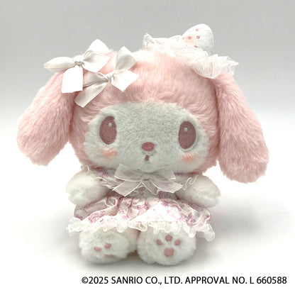 SANRIO | My Melody Plush Toy Plush Doll 220×95×170mm (White Strawberry Tea Time)