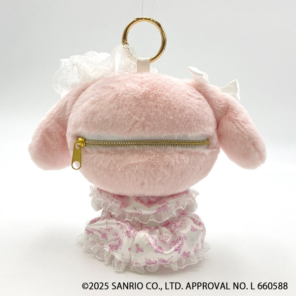 SANRIO | My Melody Eco Shopping Bag & Mascot Plush Keychain (White Strawberry Tea Time)