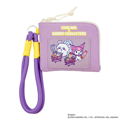 Chiikawa x Sanrio | Kuromi & Momonga Compact Walllet 90x120x20mm (Supermarket)