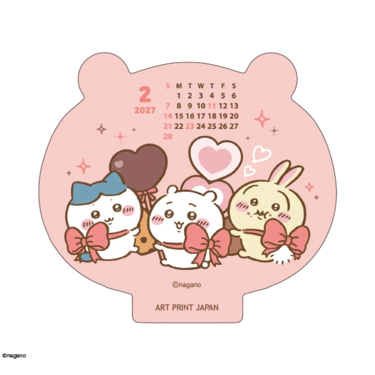 Chiikawa｜Desk Calendar Wood Stand 103×110mm (Happy 2027)