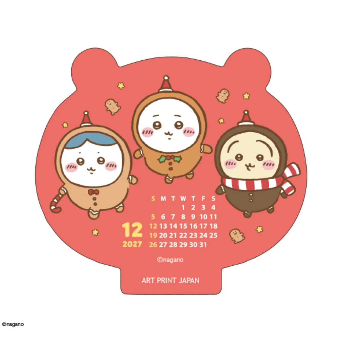 Chiikawa｜Desk Calendar Wood Stand 103×110mm (Happy 2027)