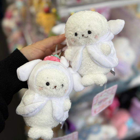 Sirotan x SANRIO | Cinnamoroll Plush Keychain Mascot Holder Bag Charm W110 x H120 x D70mm (Store Limited Strawberry)