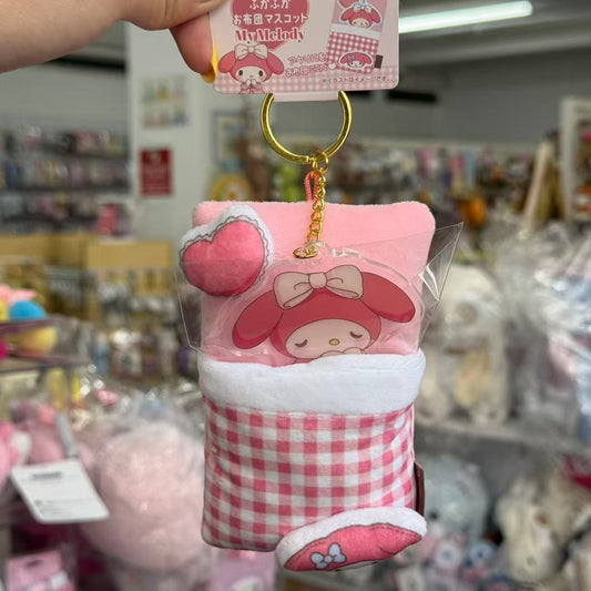 SANRIO | My Melody Mascot Holder Bag Charm Plush Keychain 50x110x180m (Super Rare Fluffy Futon)