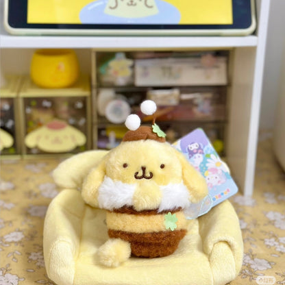 SANRIO | Pompompurin Pom Pom Purin Mascot Holder Plush Keychain Bag Charm (Flower Field Series)