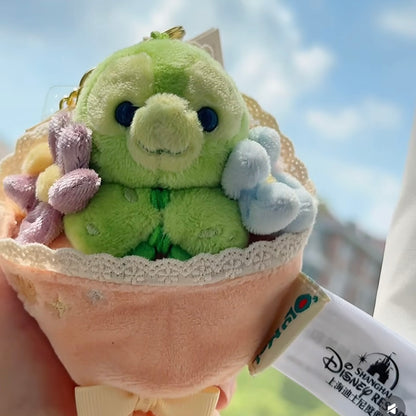 DISNEY | SHANG HAI DisneyLand OluMel Mascot Holder Bag Charm Keychain (Duffy and Friends Mini Bouquet)